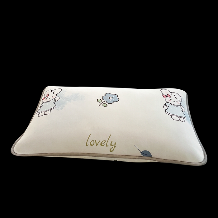 91家纺网 家纺一手货源 找家纺 LIFE.丽芙 2025春夏新款独家研发太空层凉感冰丝枕头套印花包边款 安妮兔