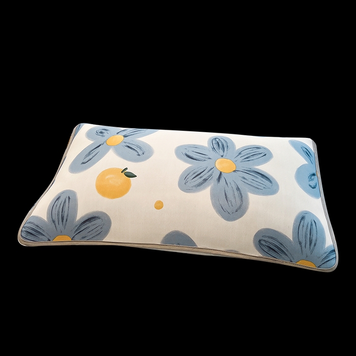 91家纺网 家纺一手货源 找家纺 LIFE.丽芙 2025春夏新款独家研发太空层凉感冰丝枕头套印花包边款 向阳花