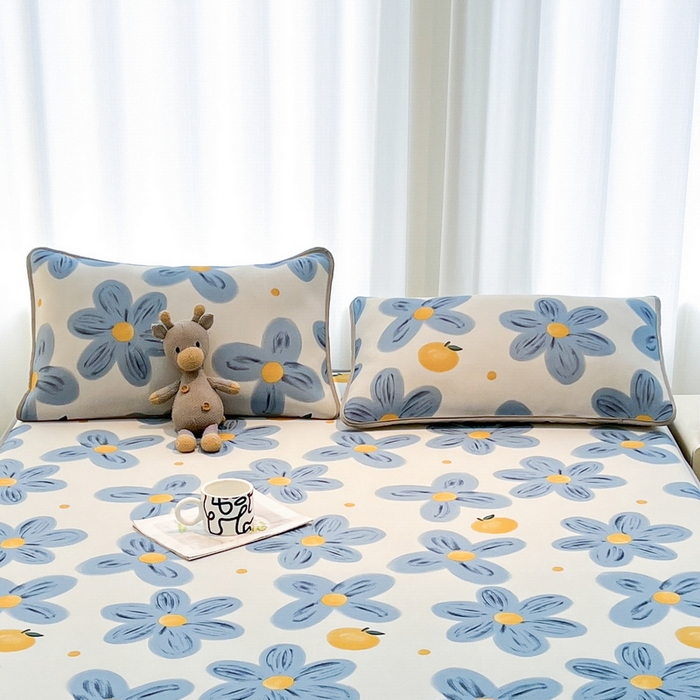 91家纺网 家纺一手货源 找家纺 LIFE.丽芙 2025春夏新款独家研发太空层凉感冰丝枕头套印花包边款 向阳花