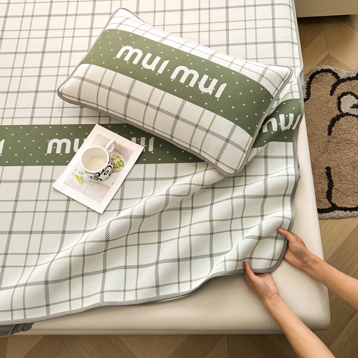 91家纺网 家纺一手货源 找家纺 LIFE.丽芙 2025春夏新款独家研发太空层凉感冰丝枕头套印花包边款 玛丽格