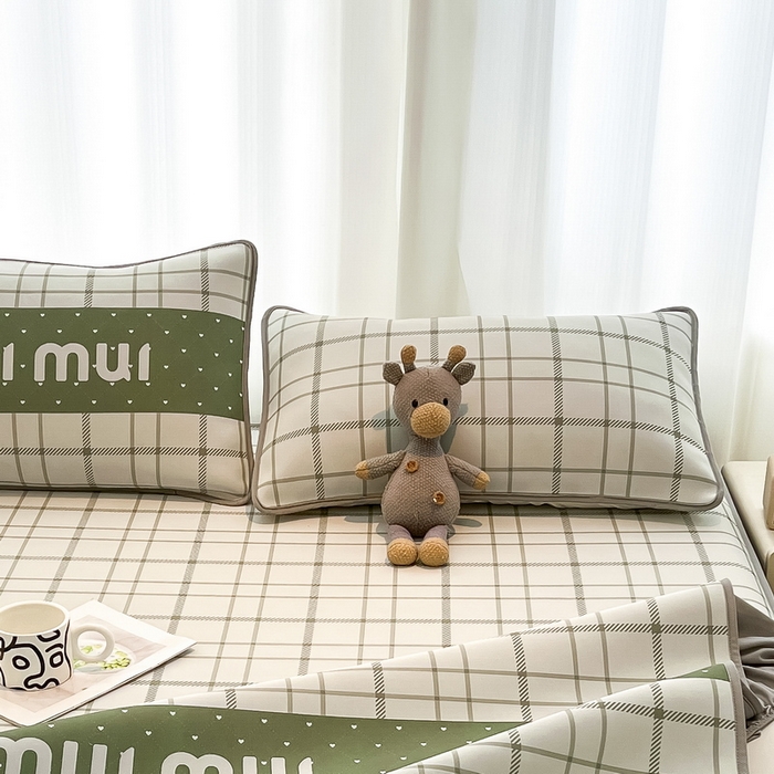 91家纺网 家纺一手货源 找家纺 LIFE.丽芙 2025春夏新款独家研发太空层凉感冰丝枕头套印花包边款 玛丽格