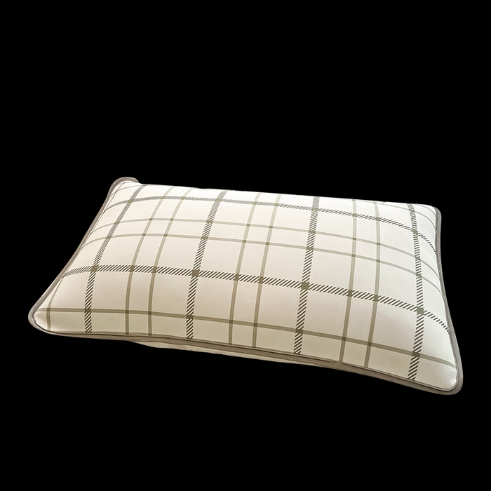 91家纺网 家纺一手货源 找家纺 LIFE.丽芙 2025春夏新款独家研发太空层凉感冰丝枕头套印花包边款 玛丽格