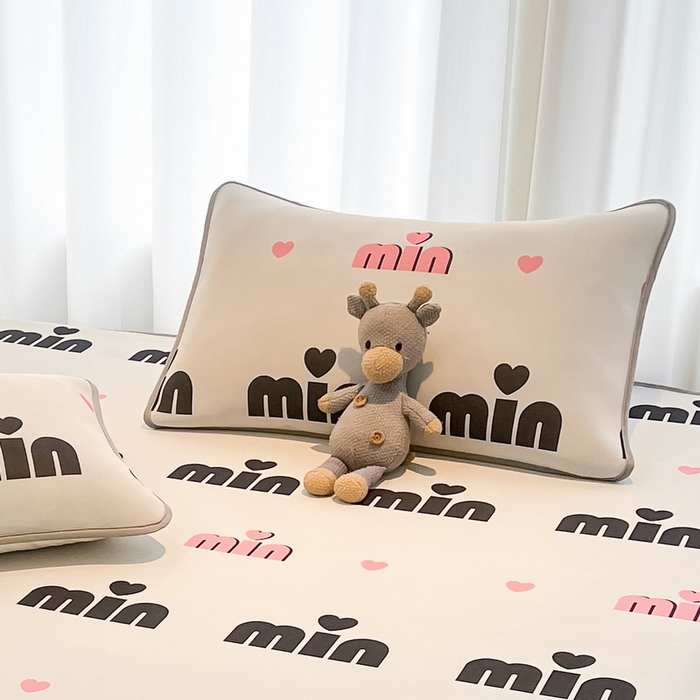 91家纺网 家纺一手货源 找家纺 LIFE.丽芙 2025春夏新款独家研发太空层凉感冰丝枕头套印花包边款 甜心粉