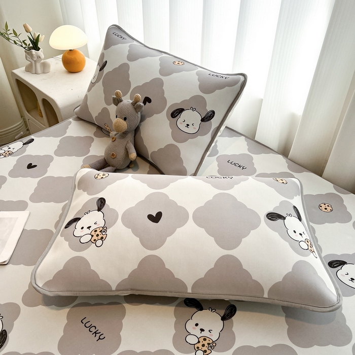 LIFE.丽芙 2025春夏新款独家研发太空层凉感冰丝枕头套印花包边款 饼干狗