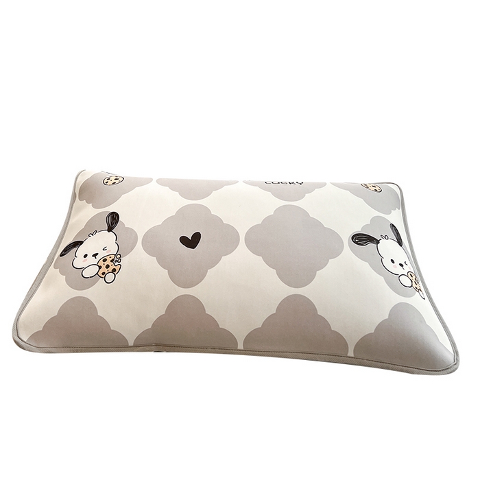 91家纺网 家纺一手货源 找家纺 LIFE.丽芙 2025春夏新款独家研发太空层凉感冰丝枕头套印花包边款 饼干狗