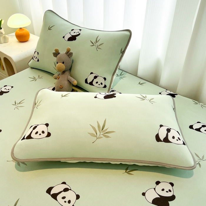 LIFE.丽芙 2025春夏新款独家研发太空层凉感冰丝枕头套印花包边款 小熊猫