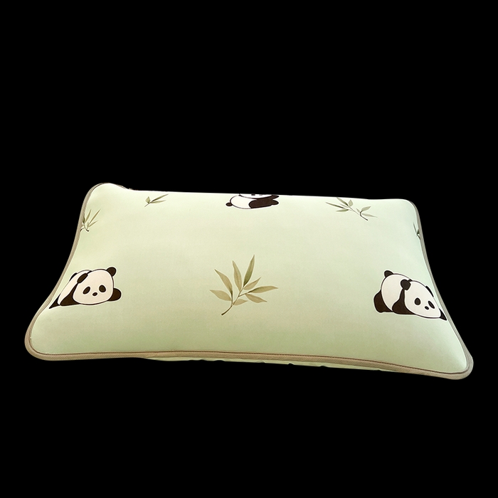 91家纺网 家纺一手货源 找家纺 LIFE.丽芙 2025春夏新款独家研发太空层凉感冰丝枕头套印花包边款 小熊猫