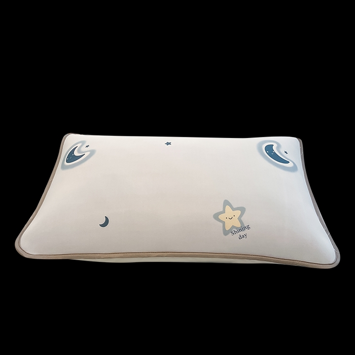 91家纺网 家纺一手货源 找家纺 LIFE.丽芙 2025春夏新款独家研发太空层凉感冰丝枕头套印花包边款 星辰