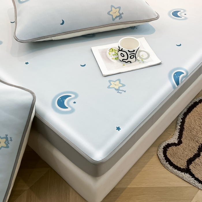 91家纺网 家纺一手货源 找家纺 LIFE.丽芙 2025春夏新款独家研发太空层凉感冰丝枕头套印花包边款 星辰