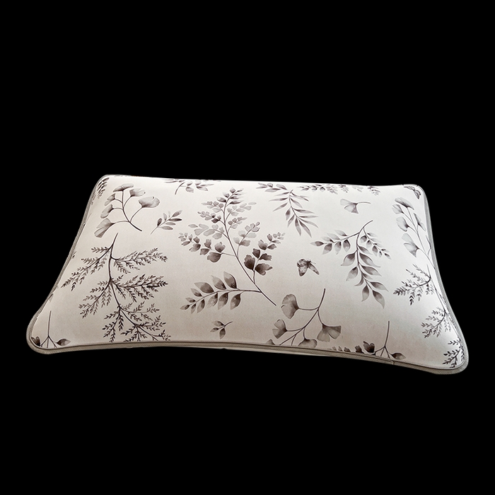 91家纺网 家纺一手货源 找家纺 LIFE.丽芙 2025春夏新款独家研发太空层凉感冰丝枕头套印花包边款 水墨叶