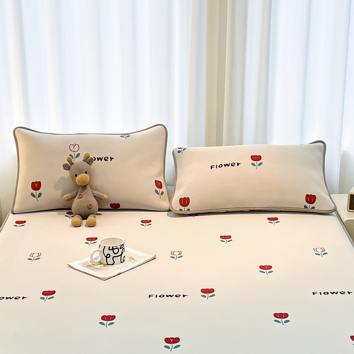 91家纺网 家纺一手货源 找家纺 LIFE.丽芙 2025春夏新款独家研发太空层凉感冰丝枕头套印花包边款 花语