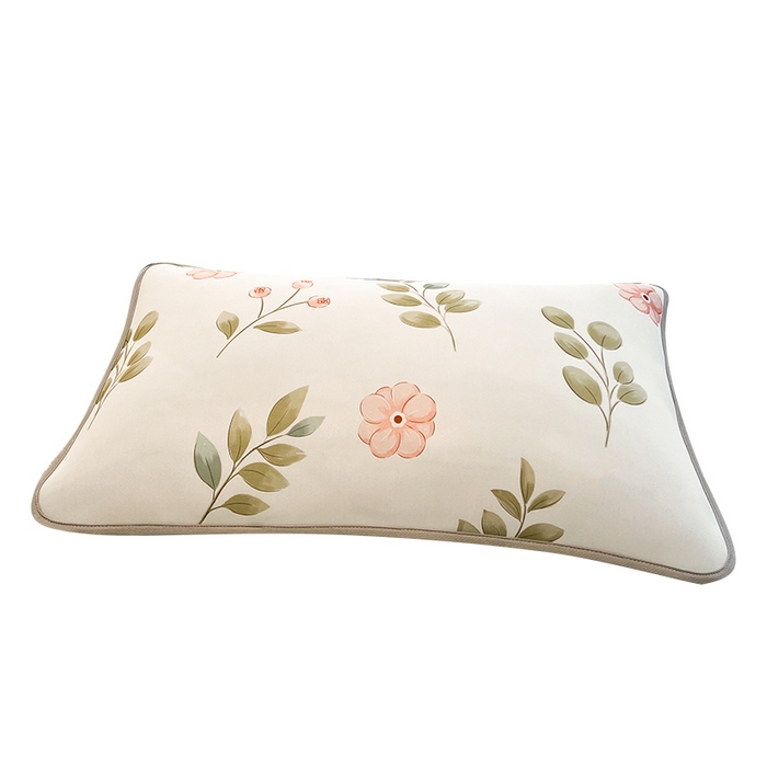 91家纺网 家纺一手货源 找家纺 LIFE.丽芙 2025春夏新款独家研发太空层凉感冰丝枕头套印花包边款 莫妮卡