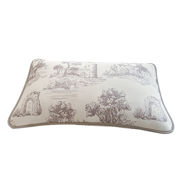 91家纺网 家纺一手货源 找家纺 LIFE.丽芙 2025春夏新款独家研发太空层凉感冰丝枕头套印花包边款 秘密庄园