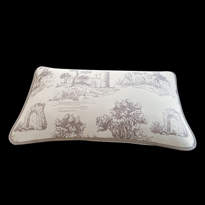 91家纺网 家纺一手货源 找家纺 LIFE.丽芙 2025春夏新款独家研发太空层凉感冰丝枕头套印花包边款 秘密庄园