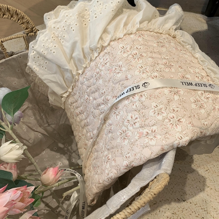 91家纺网 家纺一手货源 找家纺 莱豫家纺 2025春夏新款纯棉全棉花边款床盖三件套 樱花