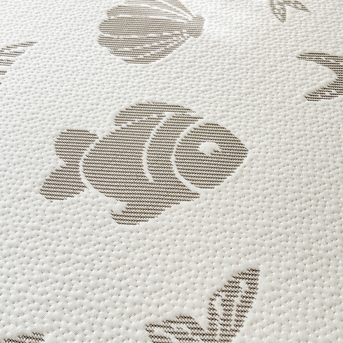 91家纺网 家纺一手货源 找家纺 LIFE.丽芙 2025春夏季新品A类针织提花冰凉豆豆凉感软席床笠三件套加厚冰丝凉席床罩单件（450克）-风格一 海底世界-灰