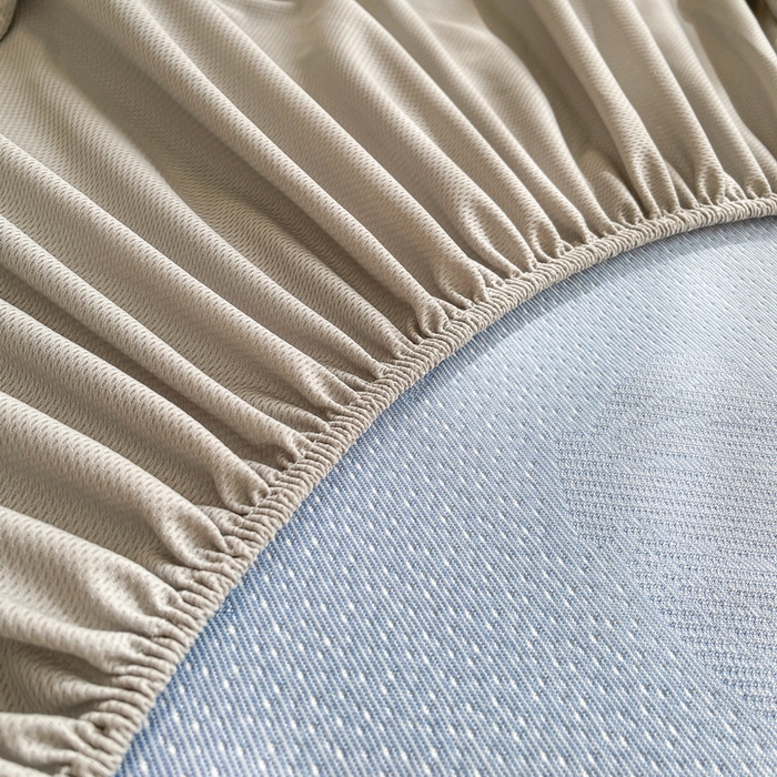 91家纺网 家纺一手货源 找家纺 LIFE.丽芙 2025春夏季新品A类针织提花冰凉豆豆凉感软席床笠三件套加厚冰丝凉席床罩单件（450克）-风格一 海底世界-海蓝