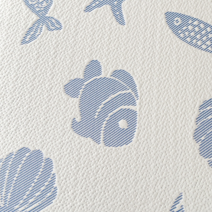 91家纺网 家纺一手货源 找家纺 LIFE.丽芙 2025春夏季新品A类针织提花冰凉豆豆凉感软席床笠三件套加厚冰丝凉席床罩单件（450克）-风格一 海底世界-海蓝