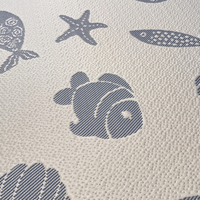 91家纺网 家纺一手货源 找家纺 LIFE.丽芙 2025春夏季新品A类针织提花冰凉豆豆凉感软席床笠三件套加厚冰丝凉席床罩单件（450克）-风格二 海底世界-海蓝