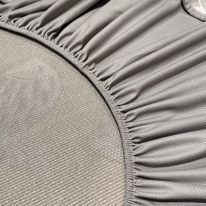 91家纺网 家纺一手货源 找家纺 LIFE.丽芙 2025春夏季新品A类针织提花冰凉豆豆凉感软席床笠三件套加厚冰丝凉席床罩单件（450克）-风格二 海底世界-灰