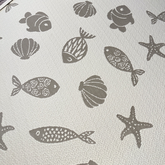 91家纺网 家纺一手货源 找家纺 LIFE.丽芙 2025春夏季新品A类针织提花冰凉豆豆凉感软席床笠三件套加厚冰丝凉席床罩单件（450克）-风格二 海底世界-灰