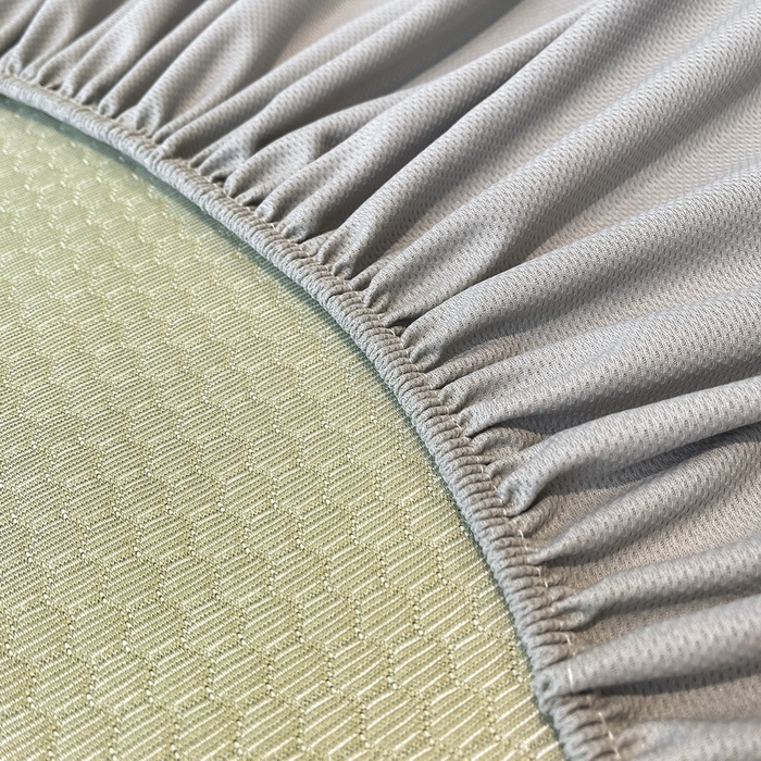 91家纺网 家纺一手货源 找家纺 LIFE.丽芙 2025春夏季新品A类针织提花冰凉豆豆凉感软席床笠三件套加厚冰丝凉席床罩单件（450克）-风格二 卡皮巴拉-绿