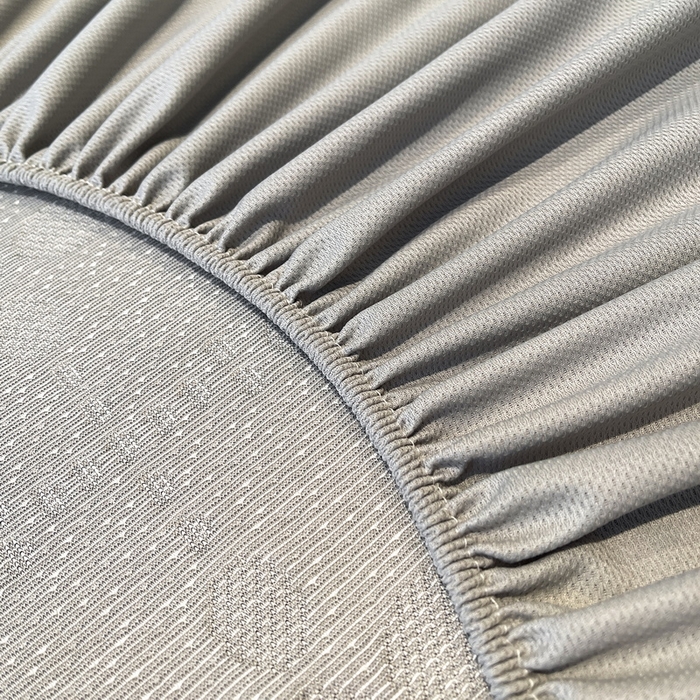 91家纺网 家纺一手货源 找家纺 LIFE.丽芙 2025春夏季新品A类针织提花冰凉豆豆凉感软席床笠三件套加厚冰丝凉席床罩单件（450克）-风格二 维塔-灰