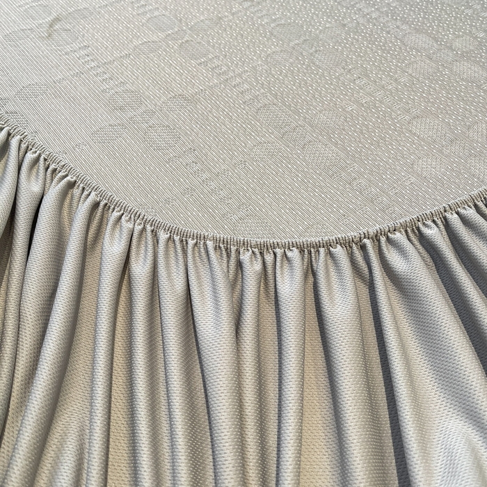 91家纺网 家纺一手货源 找家纺 LIFE.丽芙 2025春夏季新品A类针织提花冰凉豆豆凉感软席床笠三件套加厚冰丝凉席床罩单件（450克）-风格二 维塔-灰