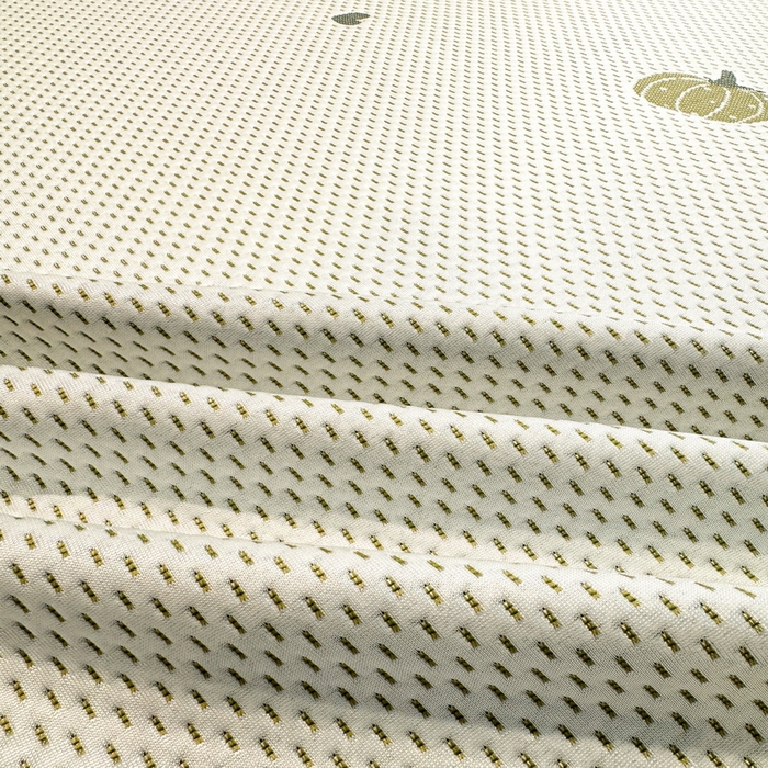 91家纺网 家纺一手货源 找家纺 LIFE.丽芙 2025春夏季新品A类针织提花冰凉豆豆凉感软席床笠三件套加厚冰丝凉席床罩单件（450克）-风格二 南瓜-绿