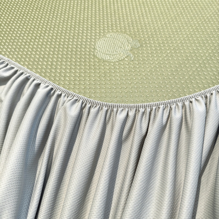 91家纺网 家纺一手货源 找家纺 LIFE.丽芙 2025春夏季新品A类针织提花冰凉豆豆凉感软席床笠三件套加厚冰丝凉席床罩单件（450克）-风格二 南瓜-绿