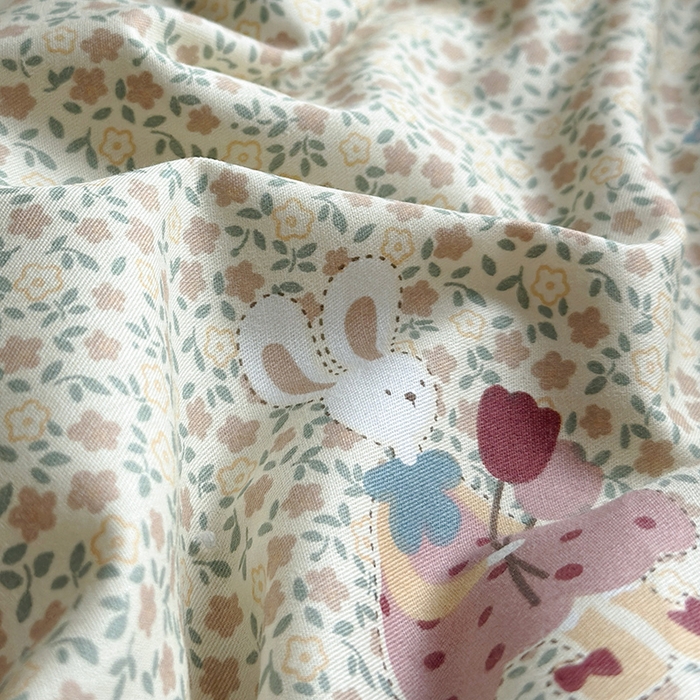 91家纺网 家纺一手货源 找家纺 绫韵家纺 2025新品夏季韩式浪漫小花边空调被夏被薄被子套件系列 百丽兔