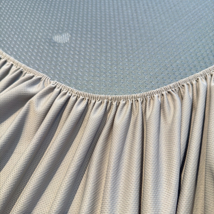 91家纺网 家纺一手货源 找家纺 LIFE.丽芙 2025春夏季新品A类针织提花冰凉豆豆凉感软席床笠三件套加厚冰丝凉席床罩单件（450克）-风格二 南瓜-海蓝