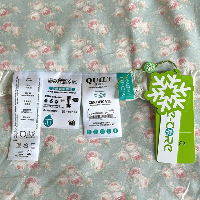 91家纺网 家纺一手货源 找家纺 绫韵家纺 2025新品夏季韩式浪漫小花边空调被夏被薄被子套件系列 黛蕊幽梦