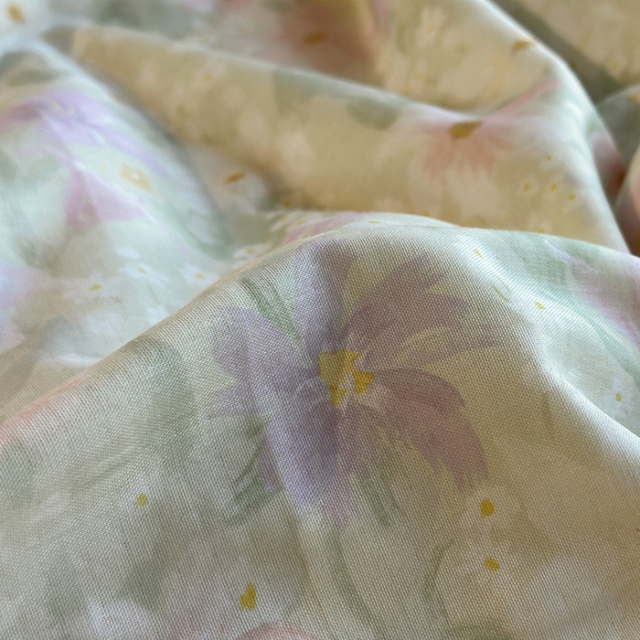 91家纺网 家纺一手货源 找家纺 绫韵家纺 2025夏季新品A类全棉纯棉双层纱法式大花边夏被空调被四件套 仲夏之夜