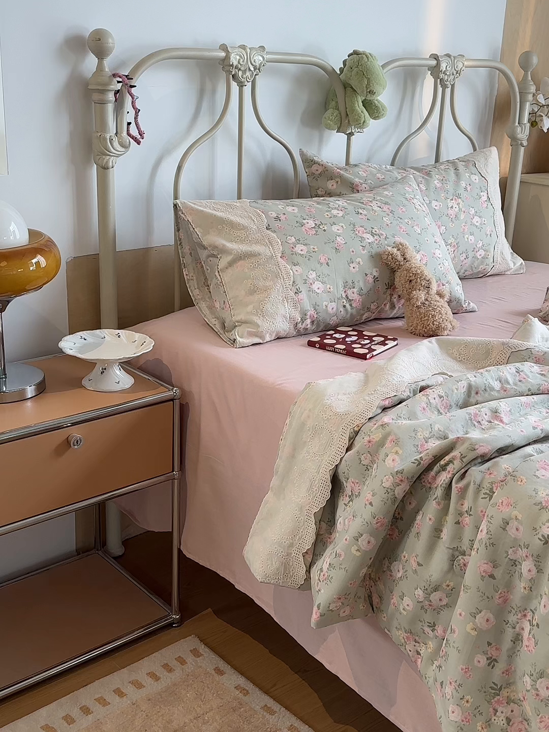 91家纺网 家纺一手货源 找家纺 绫韵家纺 2025夏季新品A类全棉纯棉双层纱法式大花边夏被空调被四件套 仲夏之夜