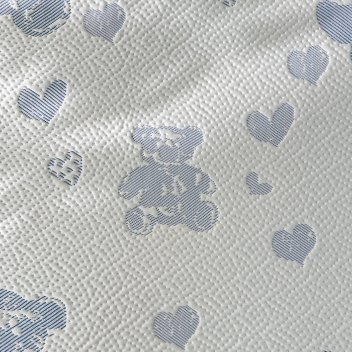 91家纺网 家纺一手货源 找家纺 LIFE.丽芙 2025春夏季新品A类针织提花冰凉豆豆凉感软席子平铺绑带款冰丝凉席三件套（450克）-风格一 熊世界-海蓝