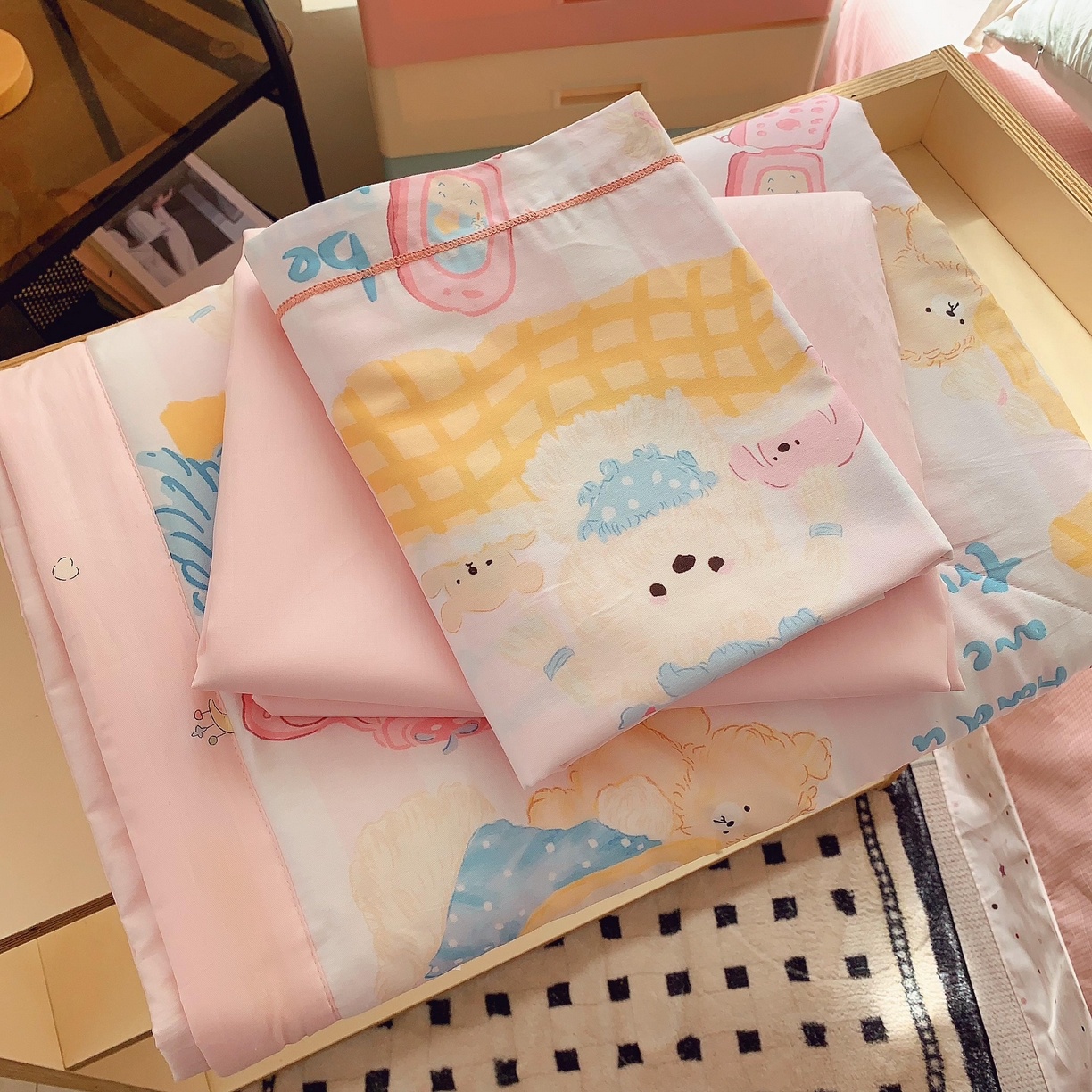 91家纺网 家纺一手货源 找家纺 （总）莱豫家纺 2025春夏新款纯棉全棉夏被夏凉被四件套