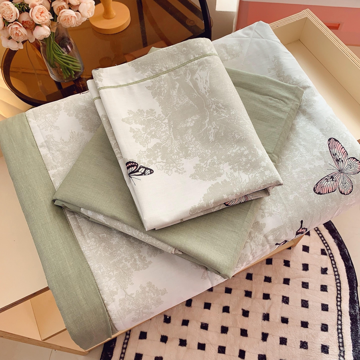 91家纺网 家纺一手货源 找家纺 （总）莱豫家纺 2025春夏新款纯棉全棉夏被夏凉被四件套