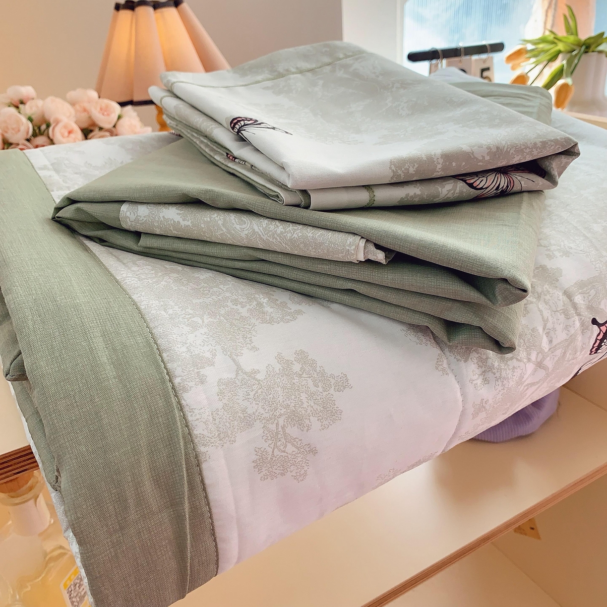 91家纺网 家纺一手货源 找家纺 （总）莱豫家纺 2025春夏新款纯棉全棉夏被夏凉被四件套