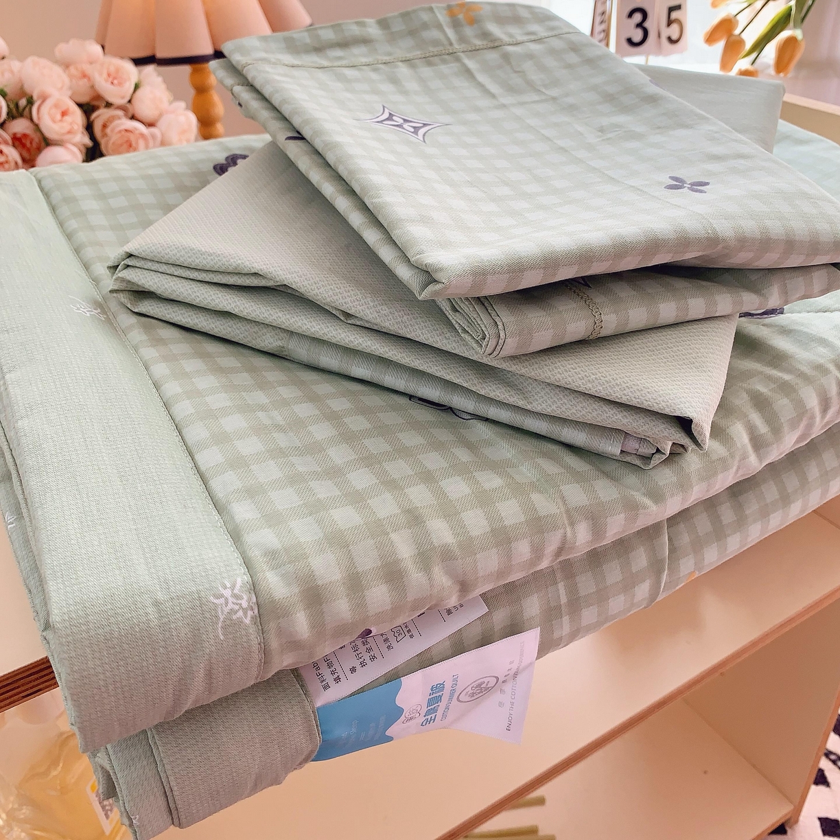91家纺网 家纺一手货源 找家纺 （总）莱豫家纺 2025春夏新款纯棉全棉夏被夏凉被四件套