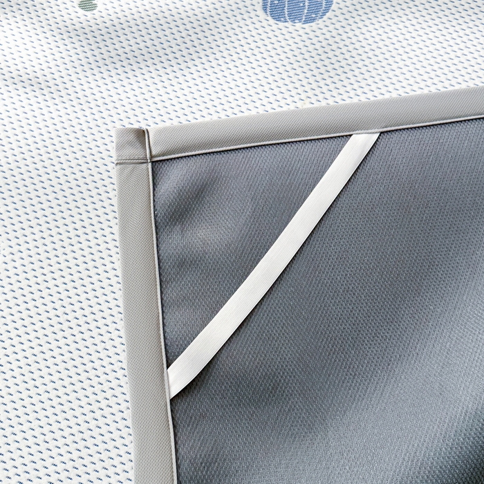 91家纺网 家纺一手货源 找家纺 LIFE.丽芙 2025春夏季新品A类针织提花冰凉豆豆凉感软席子平铺绑带款冰丝凉席三件套（450克）-风格一 南瓜-海蓝