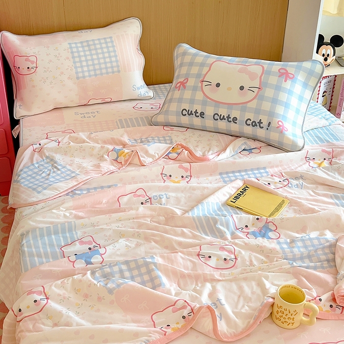 91家纺网 家纺一手货源 找家纺 （总）葡萄家 2025年A类数码印花冰淇淋凉感冰丝凉席夏被夏凉被空调被