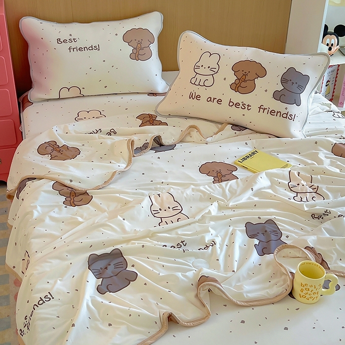 91家纺网 家纺一手货源 找家纺 （总）葡萄家 2025年A类数码印花冰淇淋凉感冰丝凉席夏被夏凉被空调被