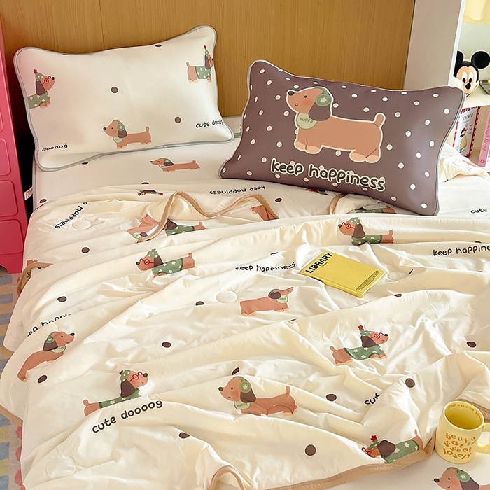 91家纺网 家纺一手货源 找家纺 （总）葡萄家 2025年A类数码印花冰淇淋凉感冰丝凉席夏被夏凉被空调被