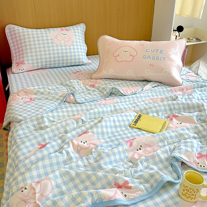 91家纺网 家纺一手货源 找家纺 （总）葡萄家 2025年A类数码印花冰淇淋凉感冰丝凉席夏被夏凉被空调被