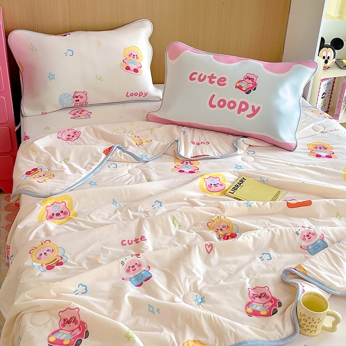 91家纺网 家纺一手货源 找家纺 （总）葡萄家 2025年A类数码印花冰淇淋凉感冰丝凉席夏被夏凉被空调被