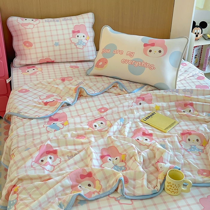 91家纺网 家纺一手货源 找家纺 （总）葡萄家 2025年A类数码印花冰淇淋凉感冰丝凉席夏被夏凉被空调被