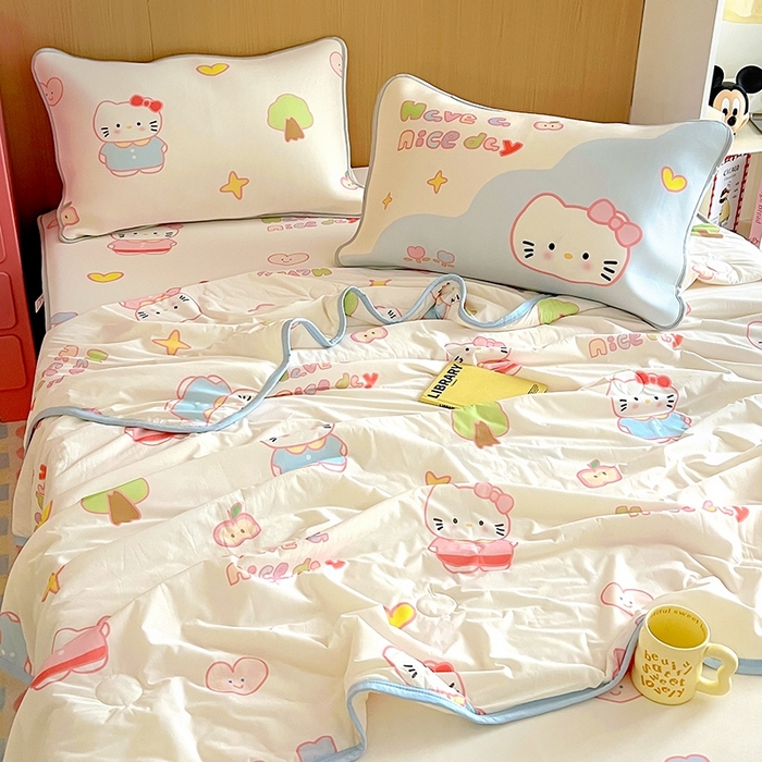 91家纺网 家纺一手货源 找家纺 （总）葡萄家 2025年A类数码印花冰淇淋凉感冰丝凉席夏被夏凉被空调被