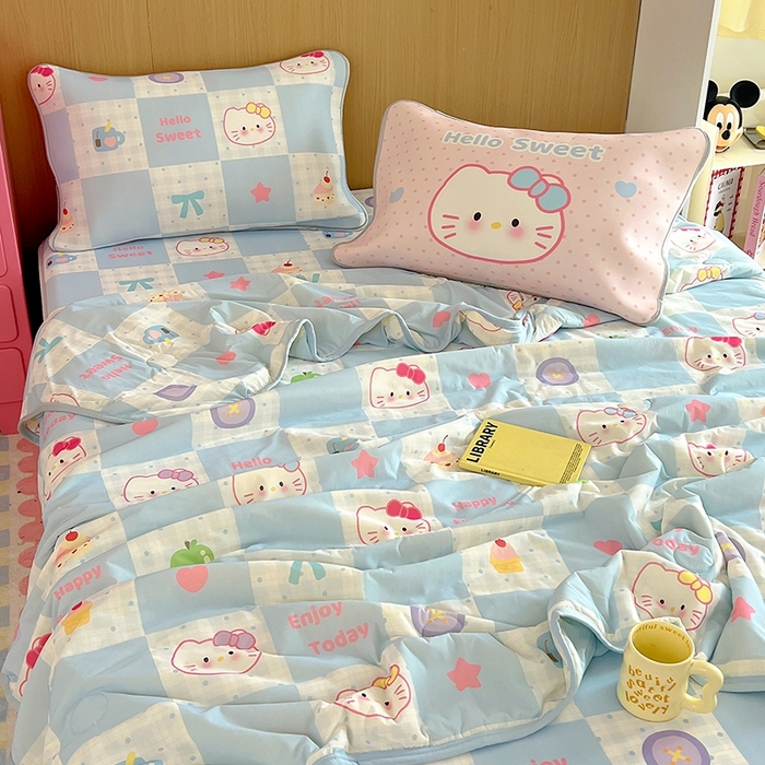 91家纺网 家纺一手货源 找家纺 （总）葡萄家 2025年A类数码印花冰淇淋凉感冰丝凉席夏被夏凉被空调被