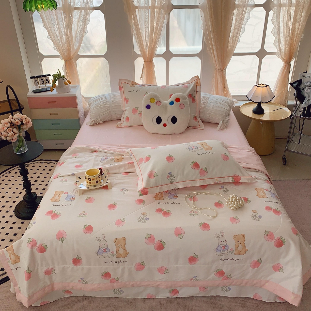 91家纺网 家纺一手货源 找家纺 （总）莱豫家纺 2025春夏新款纯棉全棉夏被夏凉被四件套